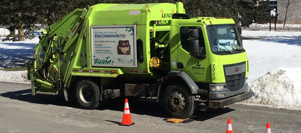 Camion de pesée matière résiduelle