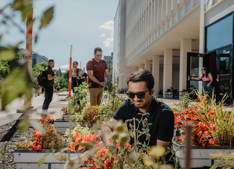 jardins sur le campus