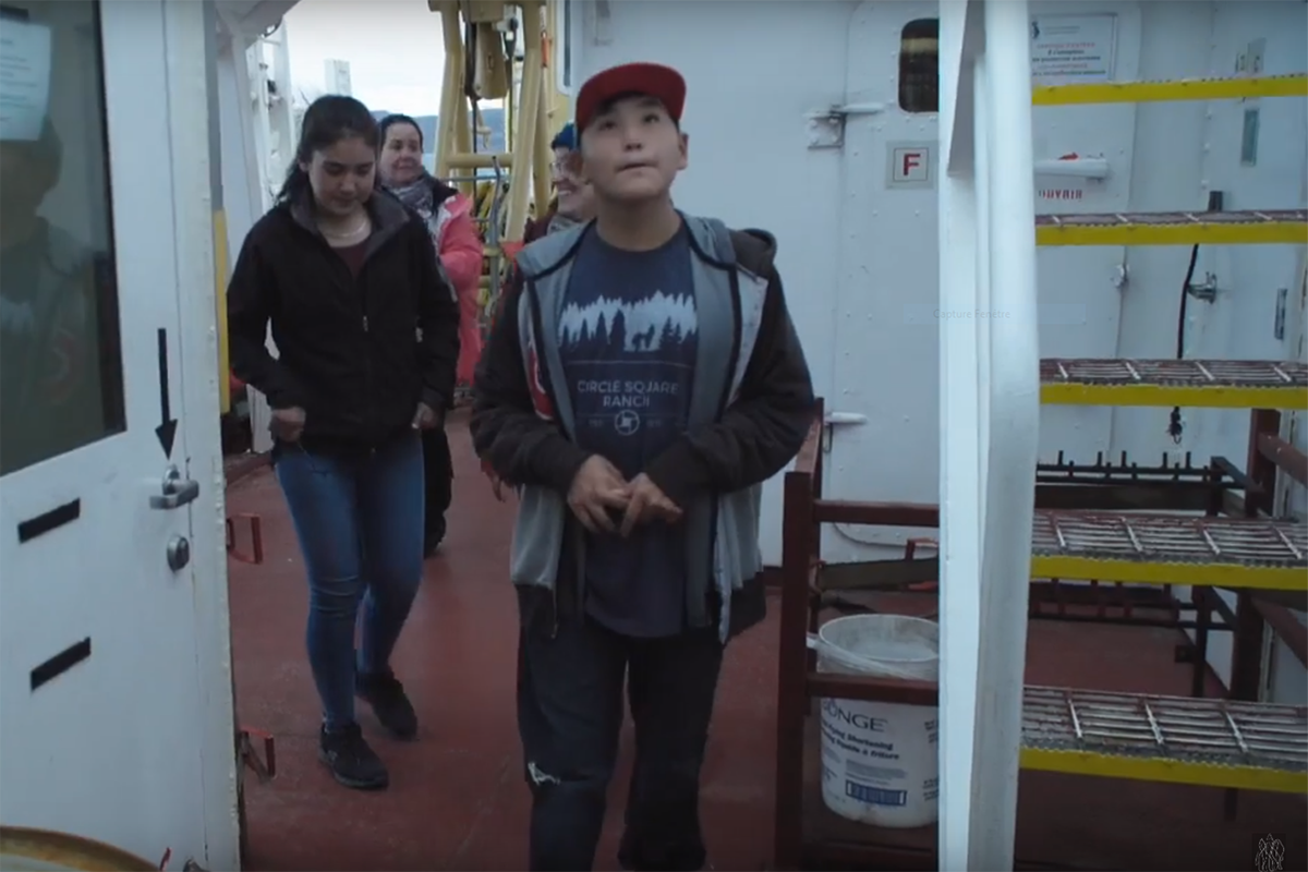 Aboriginal youth discover the research icebreaker CCGS Amundsen.