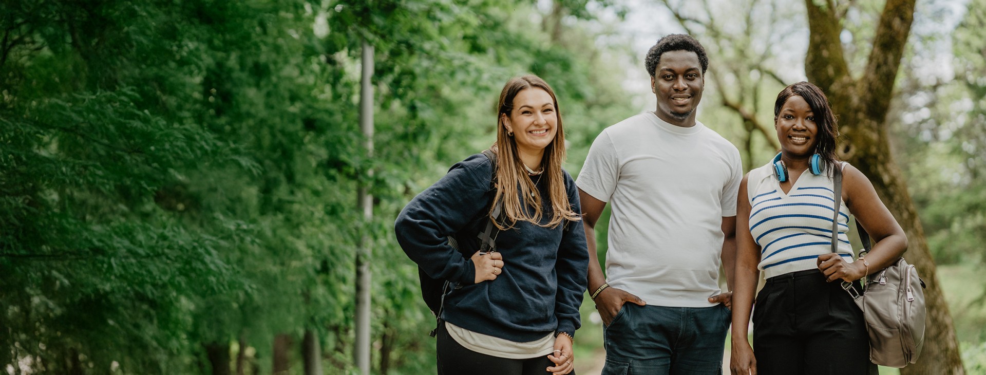 students on campus