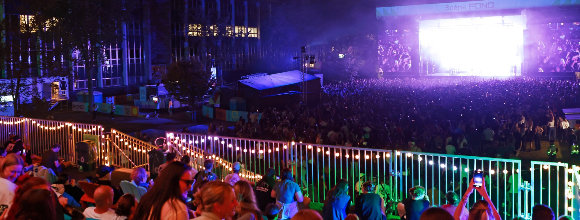 Des spectateurs lors de la première édition du Festival Fono à l'Université Laval