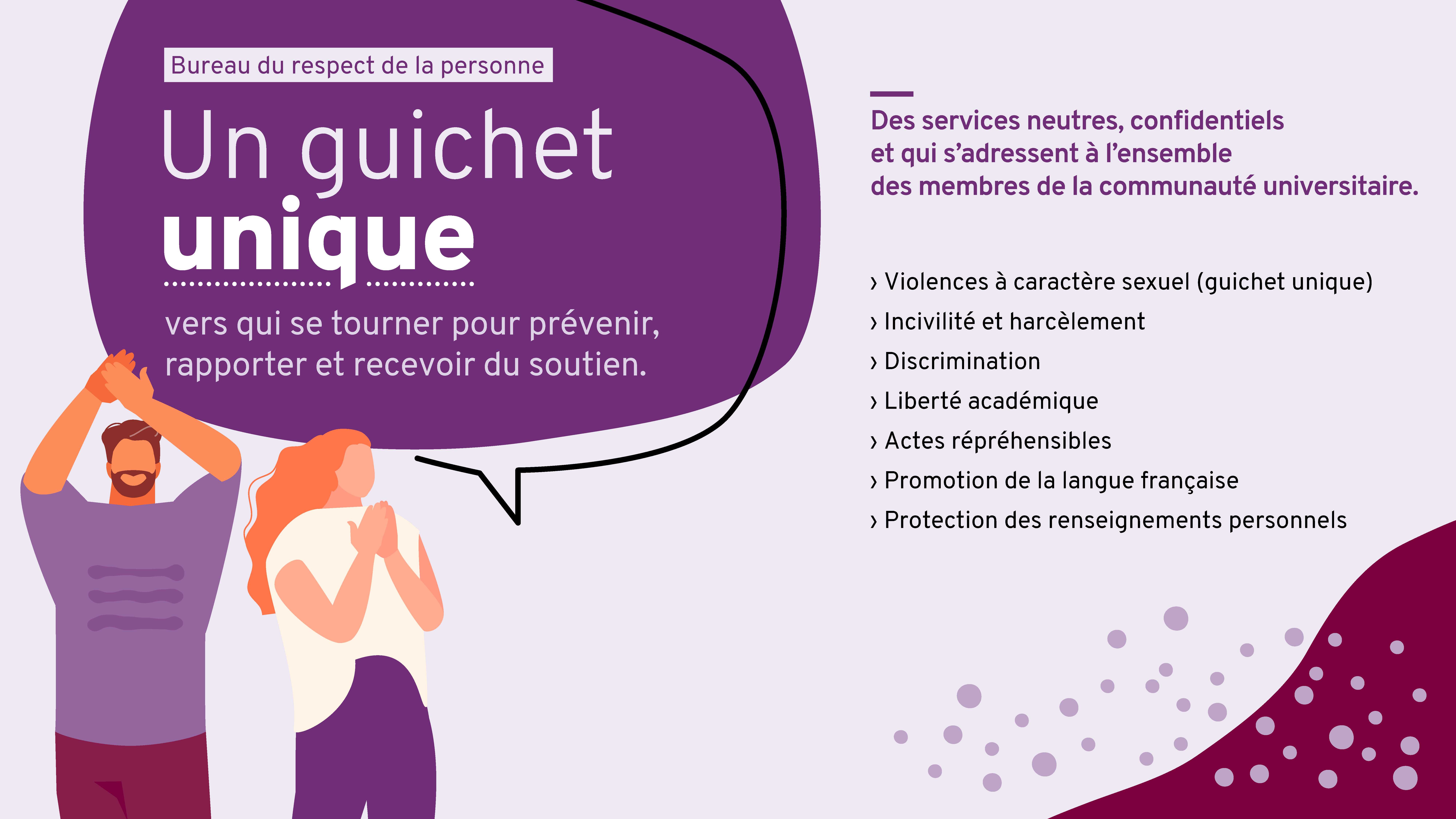 Bureau du respect de la personne - Quand le consulter?